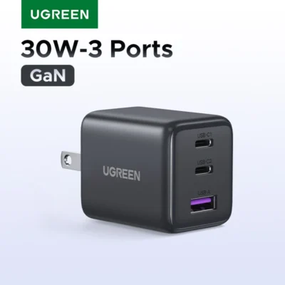 【US Plug】UGREEN 20W 30W GaN Charger Mini PD 3.0 USB C Phone Charger For iPhone 16 15 14 Pro Samsung S25 Xiaomi Tablet iPad Air